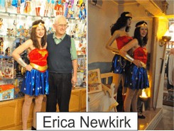 Erica Newkirk in the Marston Family Wonder Woman Museum